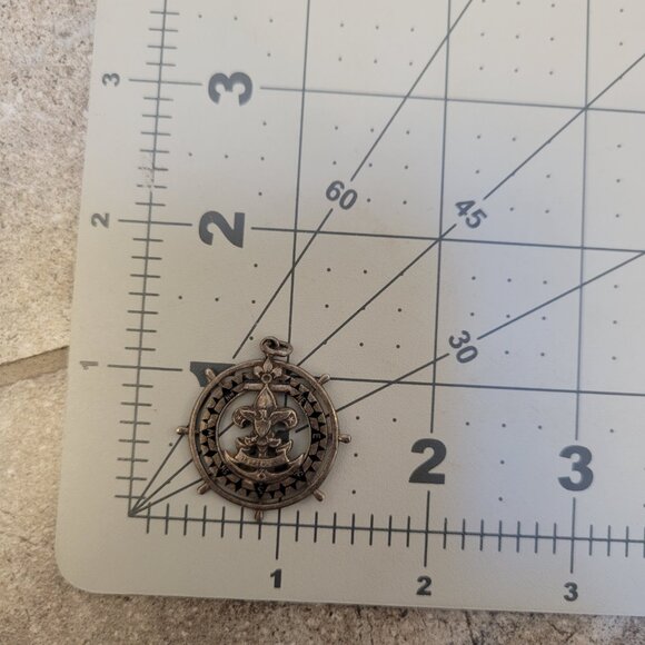 Boy Scout Early Sea Scout Quartermaster Medal STERLING 7742MM vintage - Picture 4 of 5